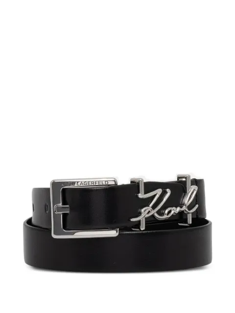 Karl Lagerfeld Signature logo-plaque belt Black B2W330381AV