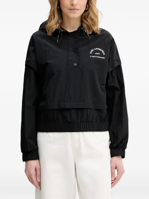 Karl Lagerfeld logo-print jacket Black B2W15025999