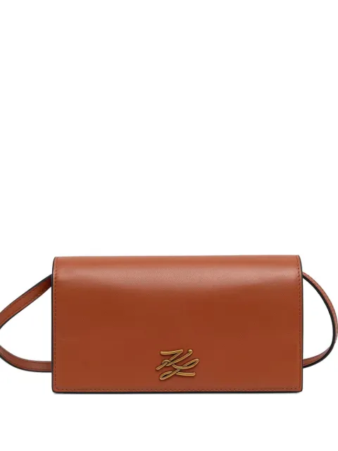 Karl Lagerfeld K/Autograph logo-plaque cross body bag Brown B2W302682HK