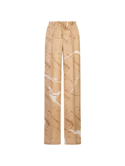 Kiton paint-splatter drawstring trousers Neutrals D48122K0999G