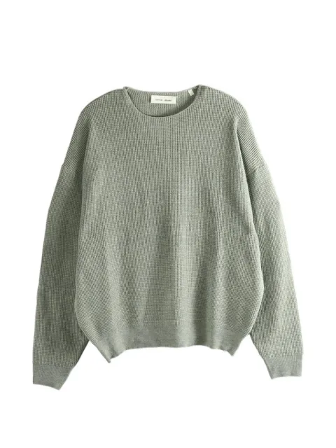 FEAR OF GOD ESSENTIALS Signature 90s waffle-knit sweater Grey 192SP266132F