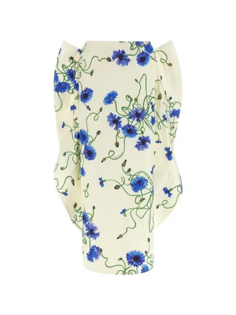 Stella McCartney floral ruffled midi skirt Neutrals 6301803HS3674320