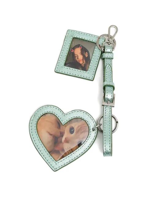 PEPA SALAZAR heart-motif metallic bag charm Blue PSFW25CHARM