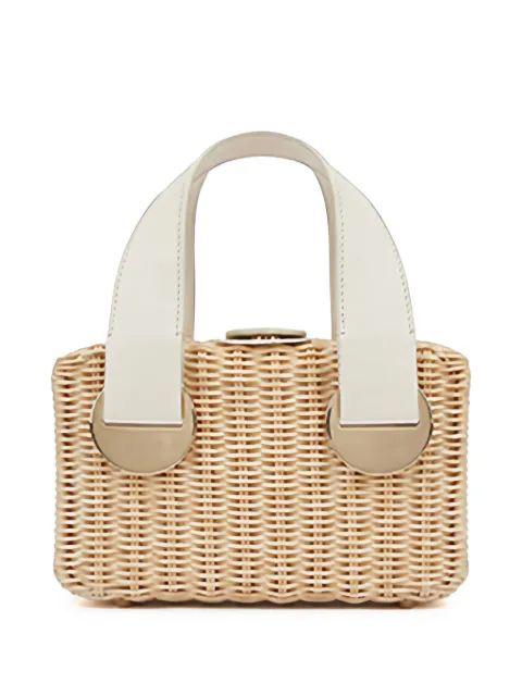 Rodo Laurelle wicker tote bag Neutrals B087810829