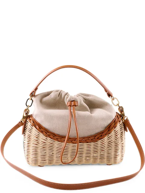 Rodo Adria wicker tote bag Brown B088200823