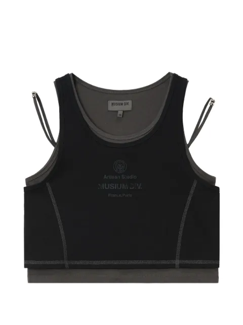 Musium Div. logo-print top Black MMUVTW01287X