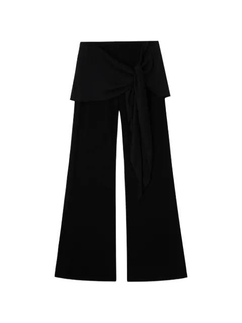 b+ab layered tie-detail trousers Black 6S630AS