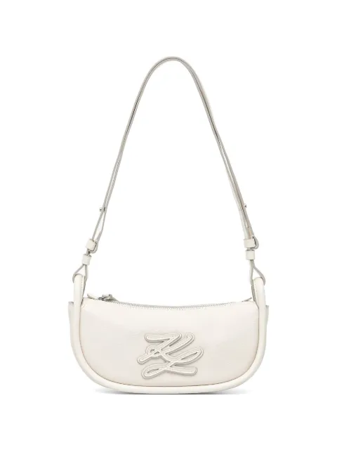 Karl Lagerfeld logo-patch shoulder bag White B2W30235110
