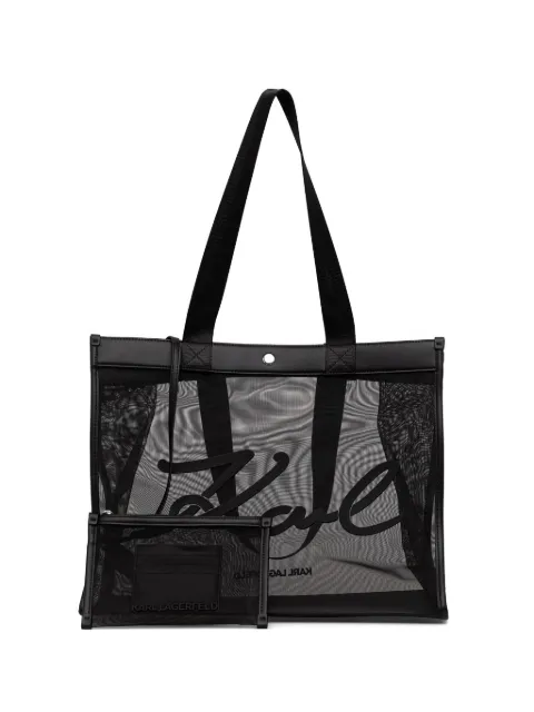 Karl Lagerfeld K/Signature logo-print tote bag Black B2W46070999