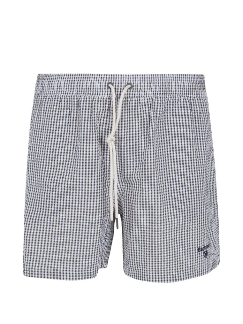 Barbour gingham seersucker swim shorts Green MSW0101MSW