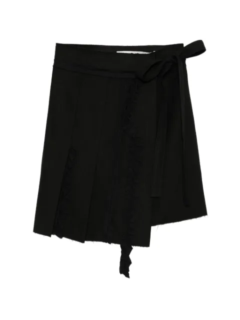 Open YY pleated wrapped mini skirt Black YY262SK003