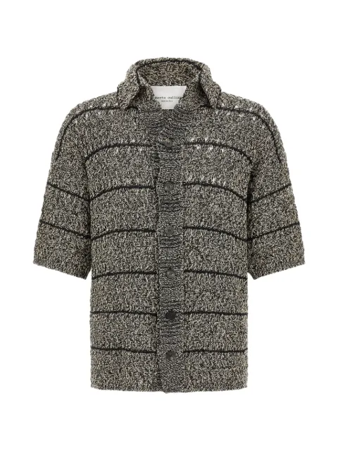Roberto Collina two-tone short-sleeve cardigan Neutrals 261MYA37025