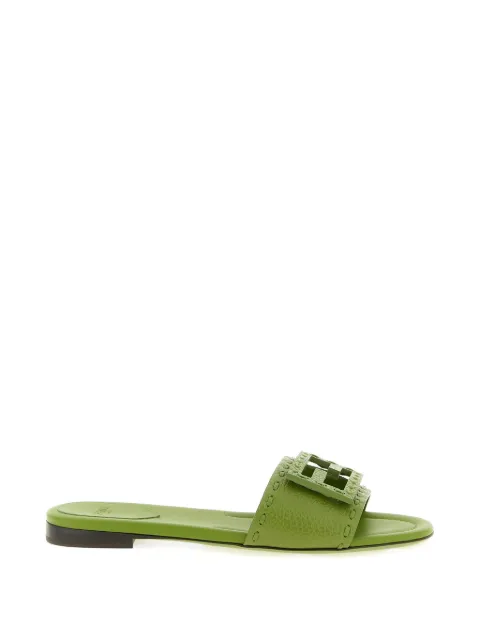 FENDI Selleria Baguette open-toe flat sandals Green 8R8136AQY2