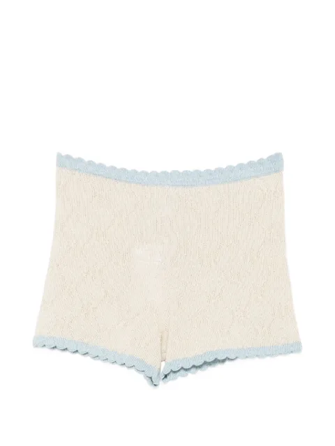 Asta Resort Millie scalloped-trim shorts Neutrals PF263025K1061109