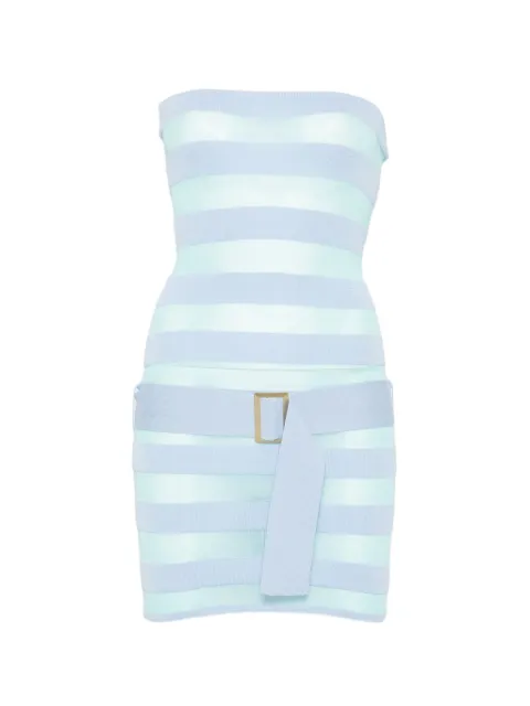 Asta Resort Cora striped belted mini dress Blue PF261042K10151008