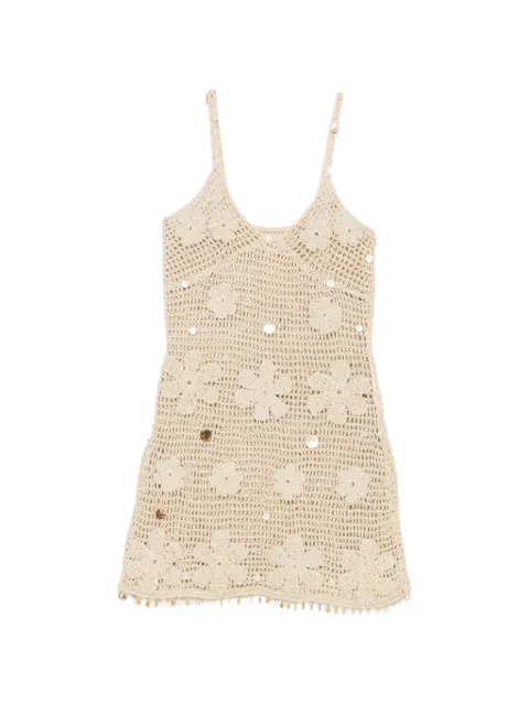 Asta Resort Delilah hand-crochet mini dress Neutrals PF261003K1033107