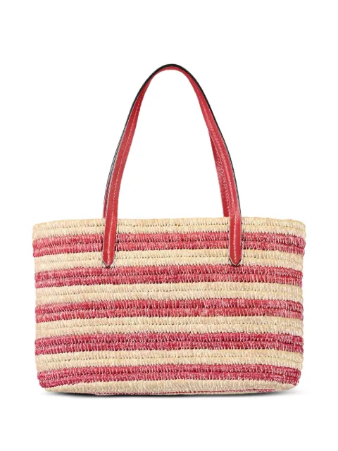 Poolside Capri striped tote bag Neutrals PSCPR015TOMATOSTRIPE
