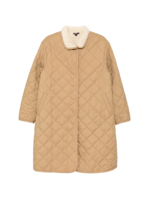 James Perse quilted shearling-collar coat Neutrals WWRN2741