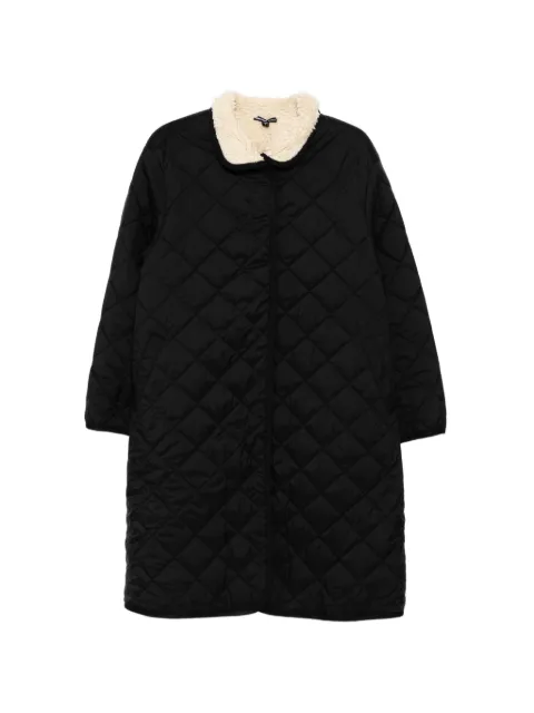 James Perse shearling-collar quilted coat Black WWRN2741