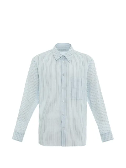 SOLID HOMME striped cotton shirt Blue S261SH29