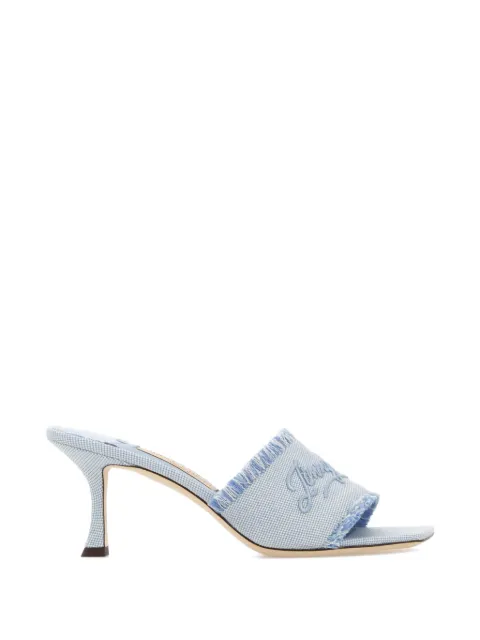 Jimmy Choo Alexia frayed sandals Blue ALEXIA70EIK