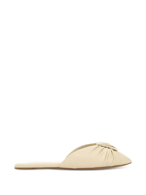 Chloé Suzie knotted leather sandals Neutrals CH26U18DXA