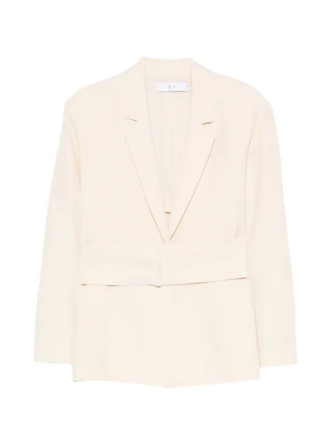 IRO belted peak-lapel single-breasted blazer Neutrals WM07HALINE