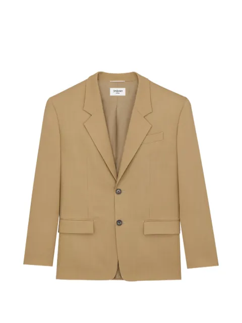 Saint Laurent peak-lapel blazer Neutrals 854431Y1N15