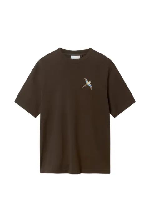 Axel Arigato bird-motif T-shirt Brown A3464007