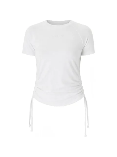 Patrizia Pepe stretch ruching T-shirt White 2M4549J416W103
