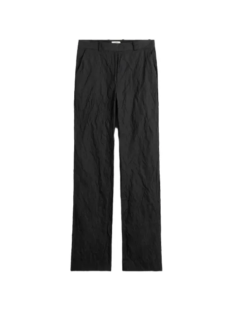 TOTEME crinkled-effect trousers Black 262WRB0414FB0609001
