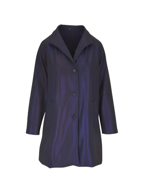 Peter Cohen button flap pockets coat Purple 4124NEOBLUE