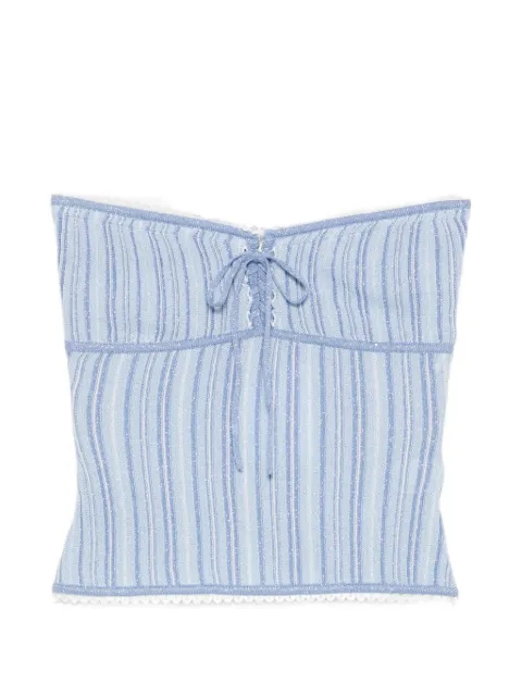 Asta Resort Cleo lace-up top Blue PF262027K10151004