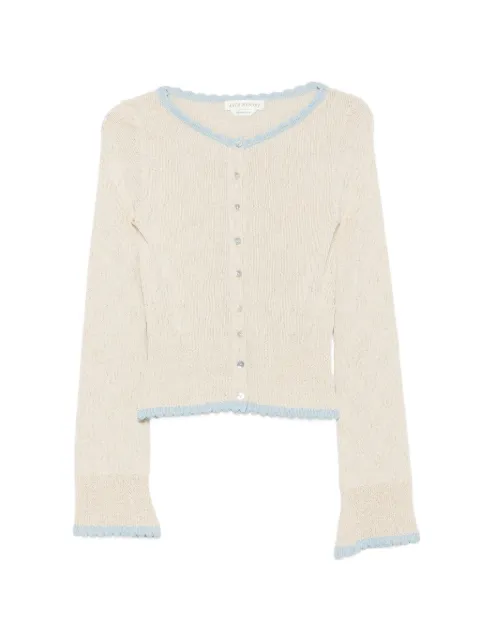 Asta Resort Franca scallop-edge cardigan Neutrals PF264003K1061109