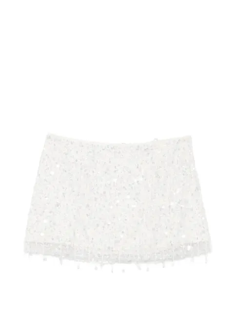 Asta Resort Yasmin bead-embellished mini skirt White SS263002W1039106