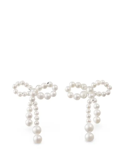 Sophie Bille Brahe Rosette de Perles freshwater pearl earrings Neutrals EA123BOWMNFW