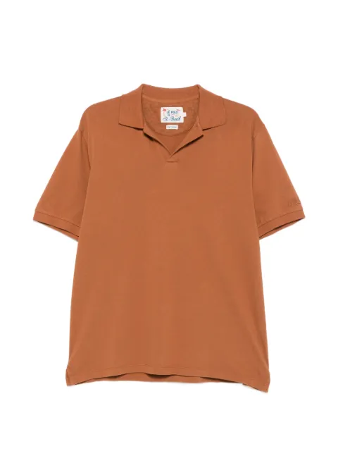 MC2 Saint Barth Charles logo-embroidered polo shirt Brown CHS0001