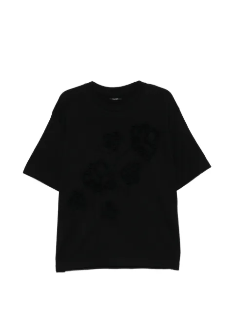 Taakk floral-embroidered T-shirt Black TA26SSJR051