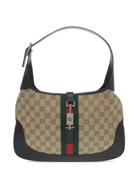 Gucci Pre-Owned 1998-2008 Medium GG Canvas Web Jackie shoulder bag Neutrals CIMELCZVQZA7MR4O
