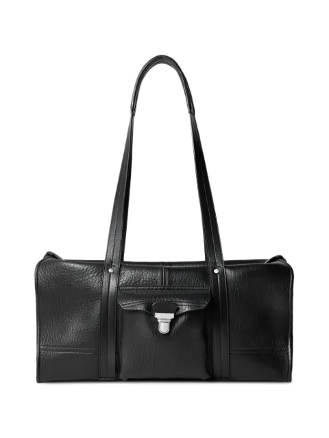 LEMAIRE soft Gear tote bag in leather Black BG0220LL0191