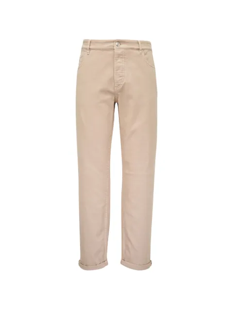 Brunello Cucinelli logo-patch jeans Neutrals M277PD3210C7501