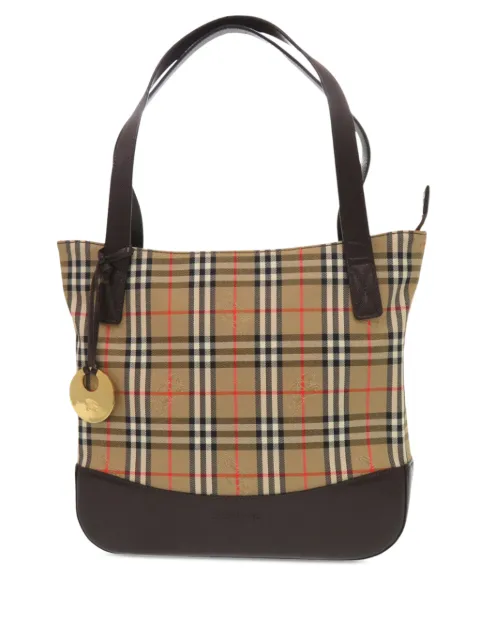 Burberry Pre-Owned 2000-2017 Haymarket Check Canvas tote bag Brown P99D60NSKYIL4TKK