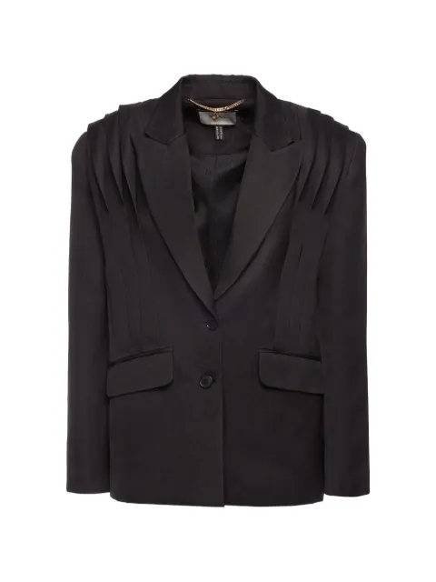 NISSA oversized pleated blazer Black RSS1362BLACK
