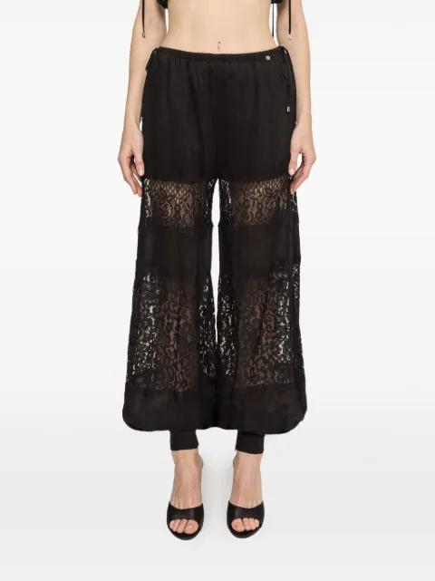 NISSA lace insert trousers Black P16581BLACK