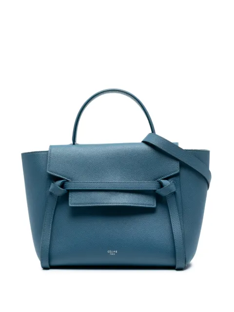 Celine Pre-Owned 2017 Micro Grained Calfskin Belt Bag satchel Blue QJRK0OAYYS21HPDA