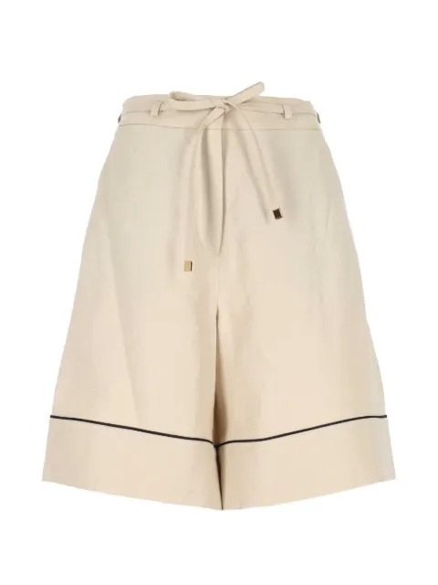 Agnona piped tie-waist shorts Neutrals T81102Y