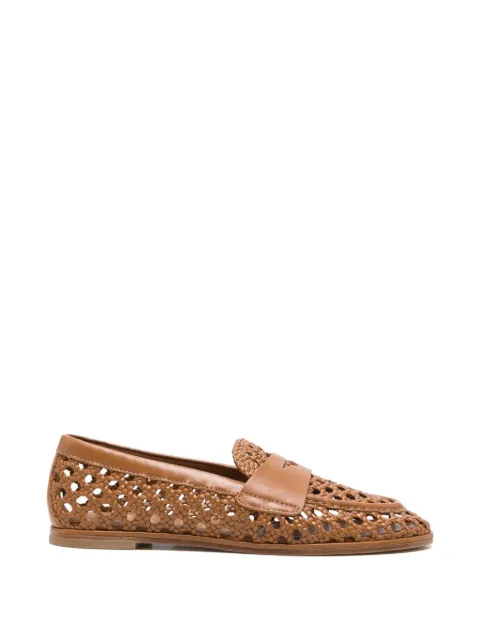 Stuart Weitzman Spencer woven loafers Brown SN730FNE