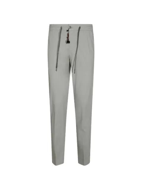 Marco Pescarolo Caracciolo drawstring-detail cotton trousers Grey CARACCIOLO5306MP15