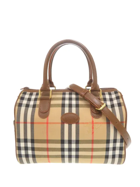 Burberry Pre-Owned 20th Century Haymarket Check Canvas Boston Bag satchel Neutrals YCBKVQMC38QTMJDH