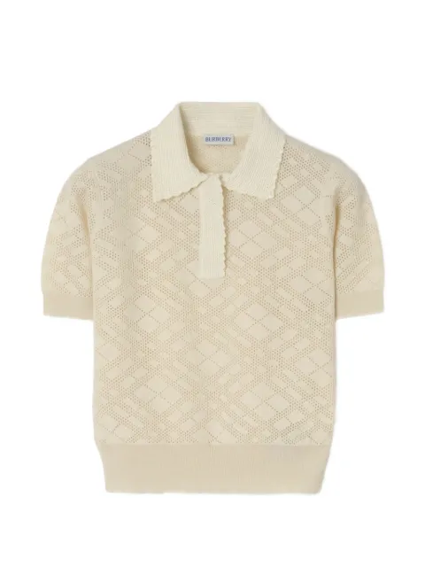 Burberry check-pattern polo top Neutrals 8120571